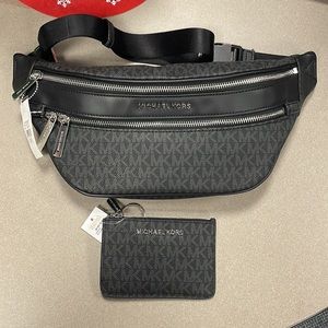 NWT Michael Kors Fanny pack/crossbody bag with matching coin pouch wallet.